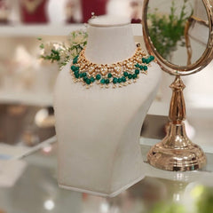 Amrita Green Polki Set