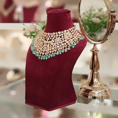 Mrignayni Polki Neckline Set