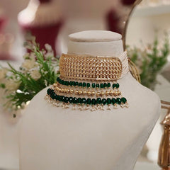 Himani Polki Neckline Set (Green)