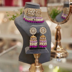 Mehnaz Paachi Kundan Set