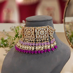 Mehnaz Paachi Kundan Set