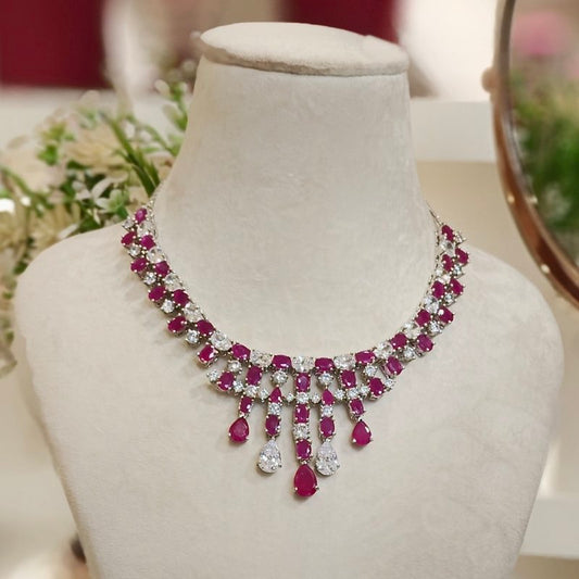 Ellina Pink neckline set