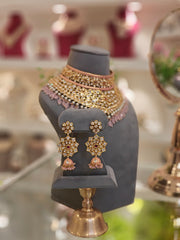 Zia Polki Choker Set (Pink)