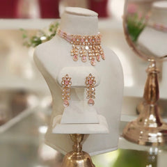 Harini Pink Polki Choker Set