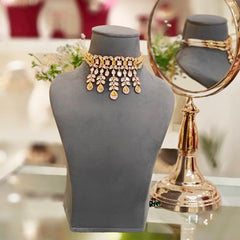 Harini yellow Polki Choker set