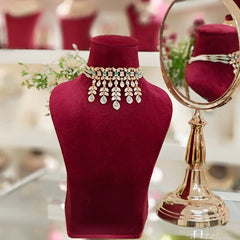 Harini Mint green Polki Choker Set