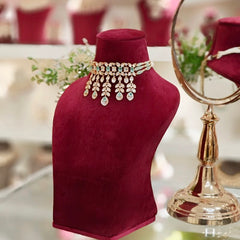 Harini Mint green Polki Choker Set