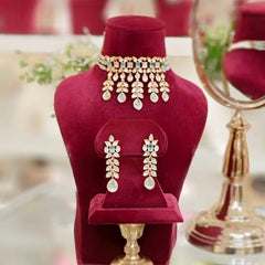 Harini Mint green Polki Choker Set