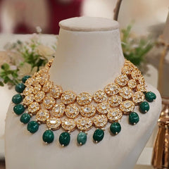 Niharika Polki Neckline Set