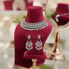 Siana Grey CZ Choker set