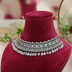 Siana Grey CZ Choker set