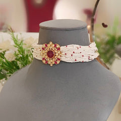 Barkha majenta choker set