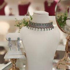 Myra Mint Green Choker set