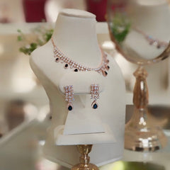 Lyra blue Neckline set