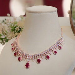 Lyra Red Neckline set