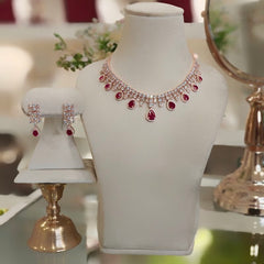 Lyra Red Neckline set