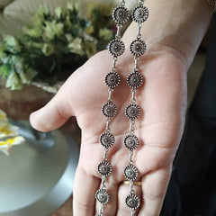 Anjana silver oxidised payal