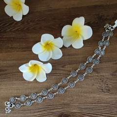 Anjana silver oxidised payal