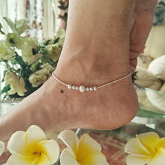 Neeru silver oxidised payal