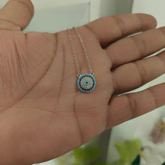 Evil eye pendent double hook