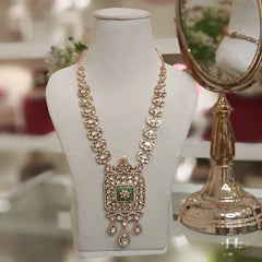 Avneet long Polki Set (Mint Green)