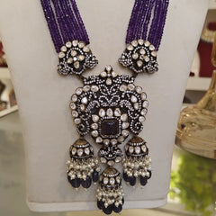 Manasvi moissanite Long set (Purple)