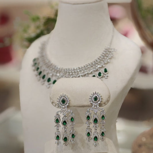 Aalia Green Neckline set
