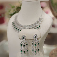 Aalia Green Neckline set