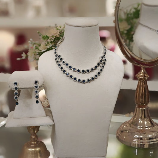 Roza Royal Blue double line set