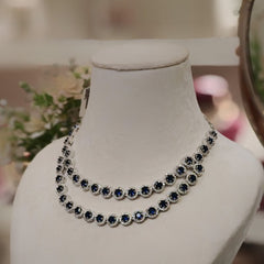 Roza Royal Blue double line set