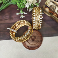 Walking Elephants Polki Bangles