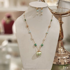 Triveni mint green chain set