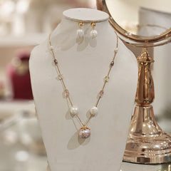 Triveni purple chain set