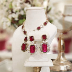 Anaira Victorian Ruby cz set