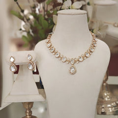 Anera single line polki neckline set