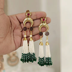 Dharni Heritage earrings (Green, Purple)