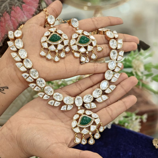 Aaravali moissanite polki set