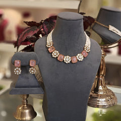 Charisma Pink Polki set