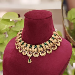 Radha golden necklace set