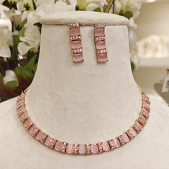 Alonzo Pink Neckline Set