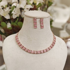 Alonzo Pink Neckline Set