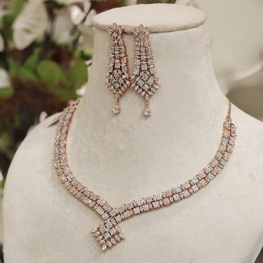 Daisy Rose Cz Necklace Set