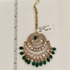 Rahaat Polki Maangtikka (Green)