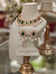 Rangoli Green polki set