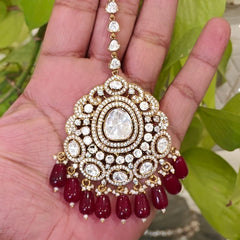 Anamika Moissanite polki Tikka