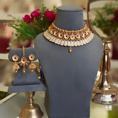 Sumedha Golden choker Set