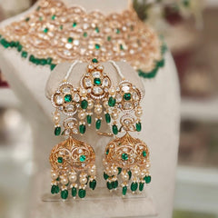 Saundarya Emerald Green set