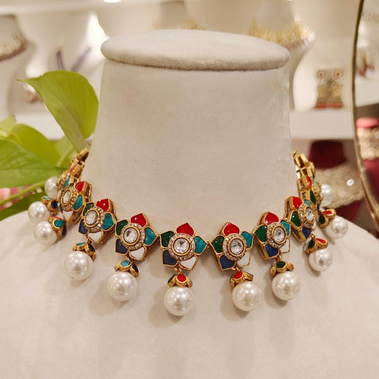 Chitra Navarattan kundan Set