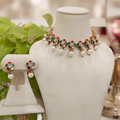 Chitra Navarattan kundan Set