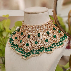 Avni Bridal Green Polki Set